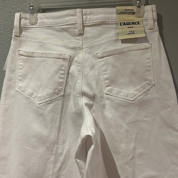 L’agence "Houston" High Rise wide-leg cropped jeans in white - Picture 11 of 15